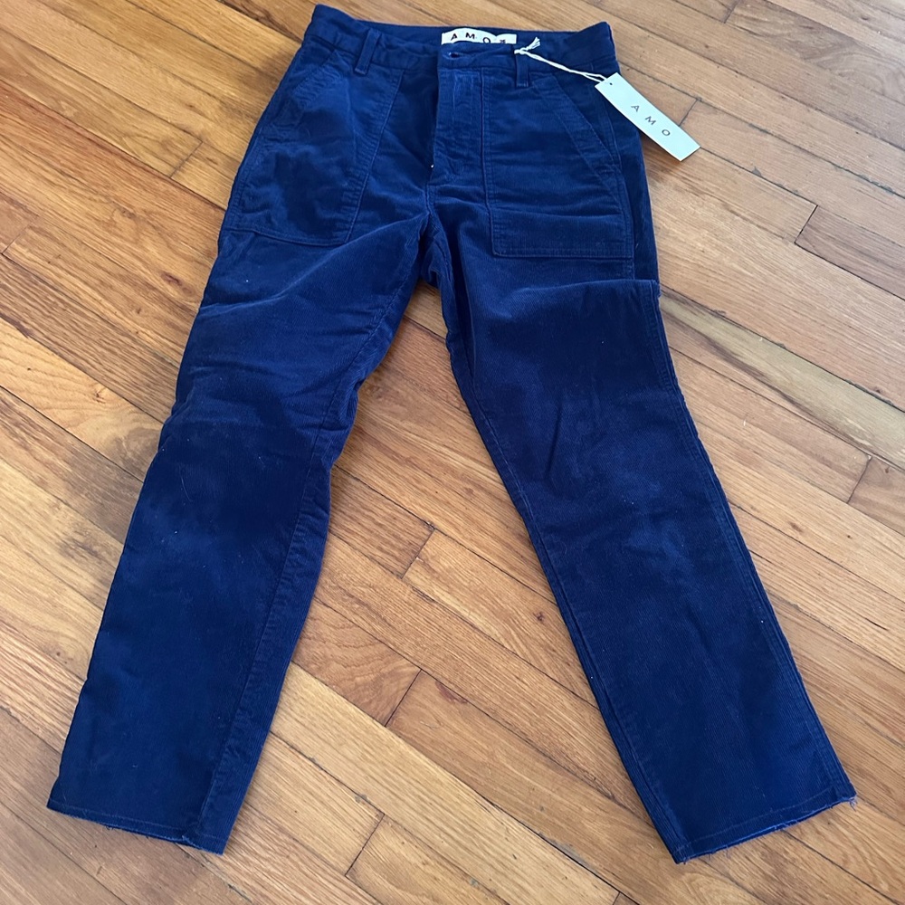 AMO Deep Blue Corduroy Trousers